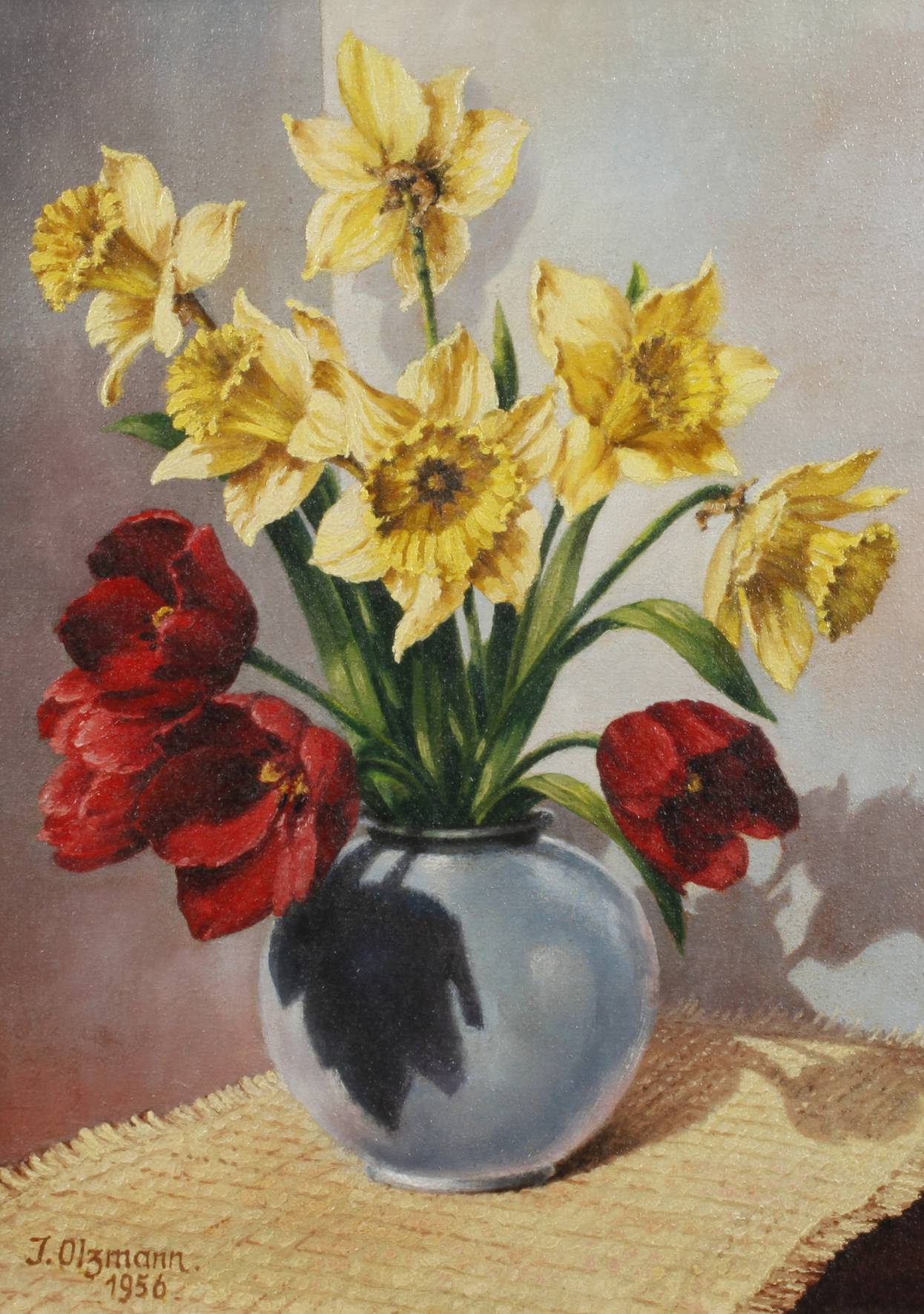 J. Olzmann, Blumenstillleben