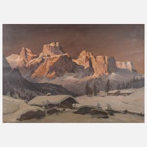 Heinz Pinggera, Sellagruppe im Alpenglühen