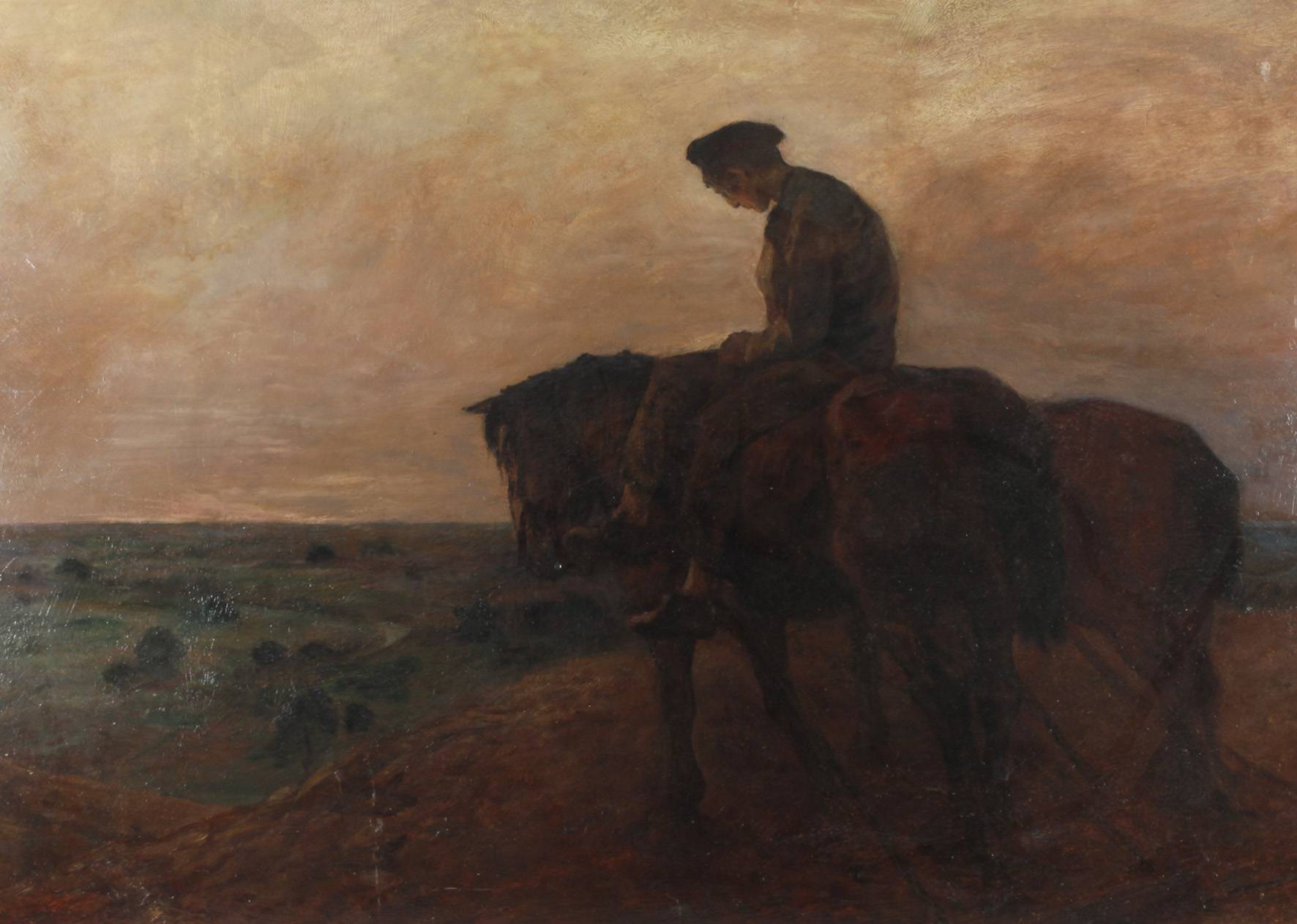 E. Richter, Abendliche Feldarbeit