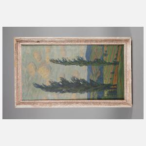 Prof. Eduard Steinbach, attr., Pappeln im Wind