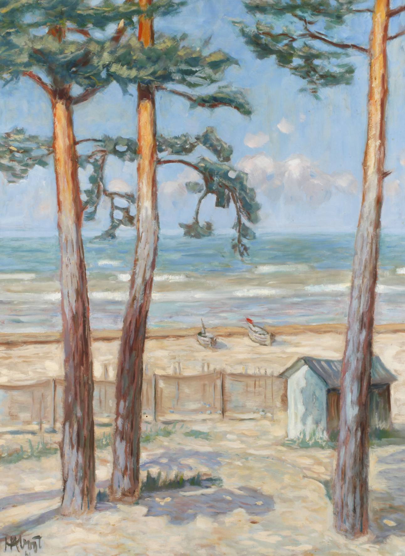 Vogt, Sommerliche Strandansicht