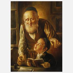 Alter Jude mit Enkel