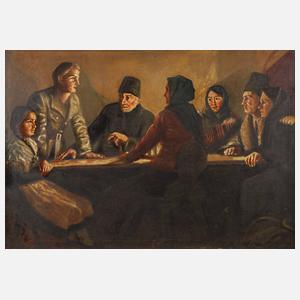 Gesprächsrunde im Kerzenschein