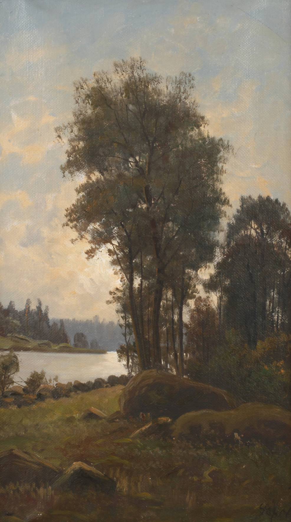 Abendliche Flusslandschaft