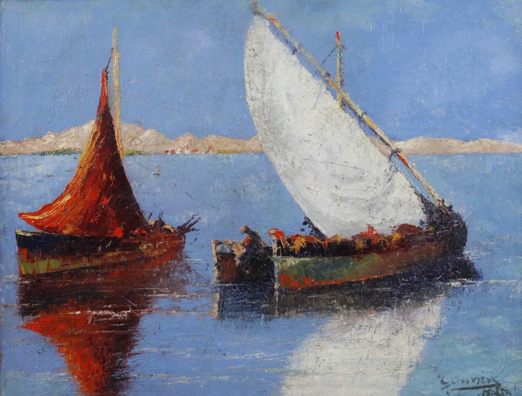 Segelboote vor Malta