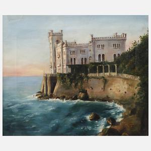 Ansicht Schloss Miramare bei Triest