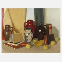 Stillleben mit Krügen, Früchten und Büchern111