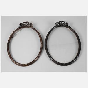 Ovales klassizistisches Rahmenpaar