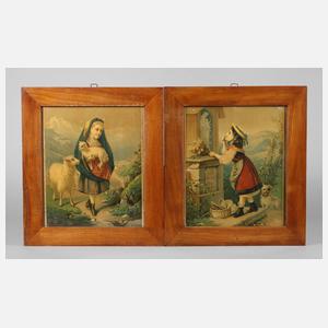 Paar Biedermeierleiste, Mitte 19. Jh.