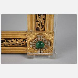 Aufwendiger Messingrahmen mit Bekrönung