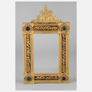 Aufwendiger Messingrahmen mit Bekrönung