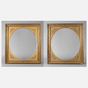 Paar Historismusrahmen mit ovalem Ausschnitt
