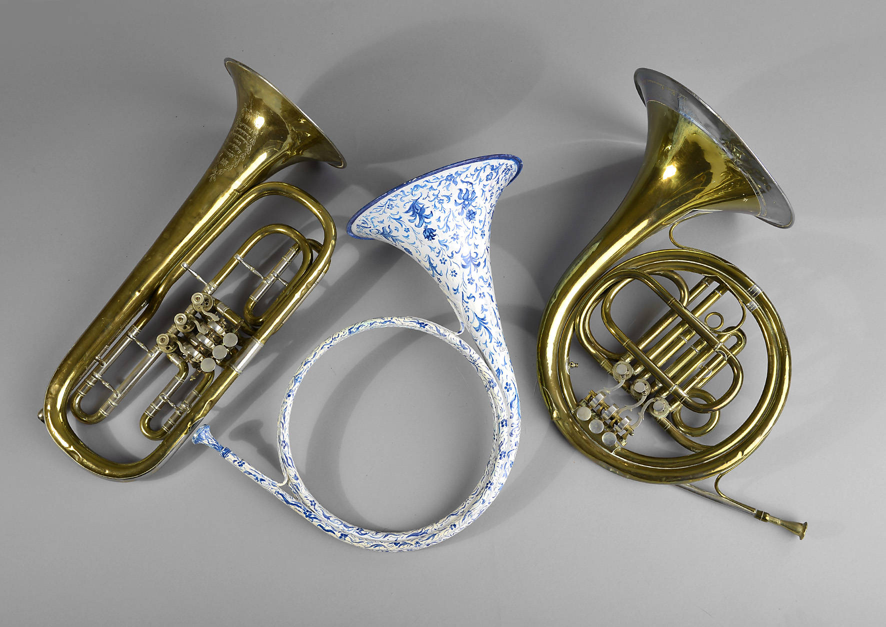Drei Blechblasinstrumente