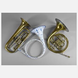 Drei Blechblasinstrumente