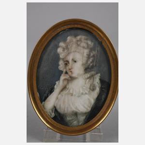 Paar Elfenbeinminiaturen