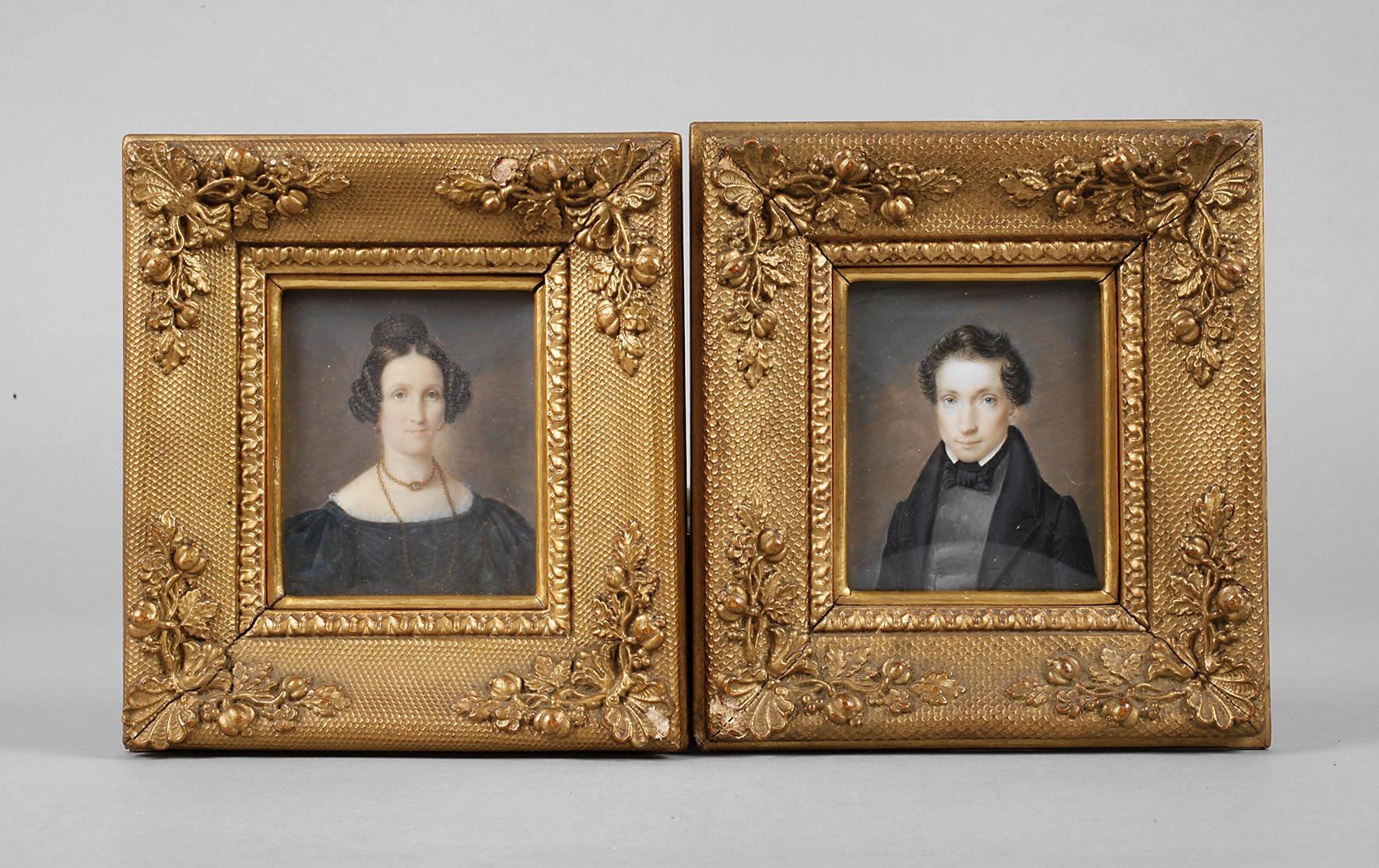 Paar Elfenbeinportraits