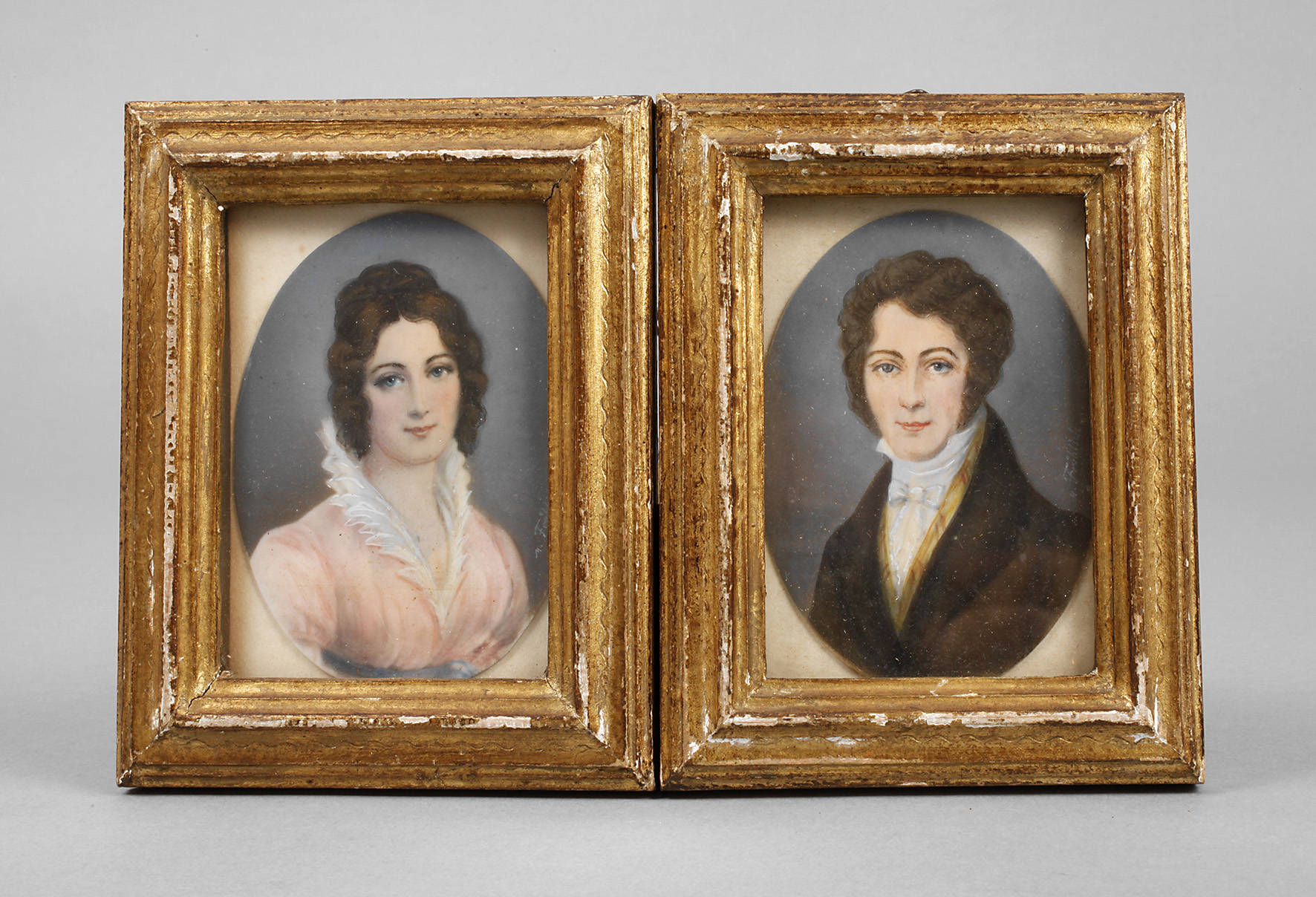 Zwei Elfenbeinminiaturen