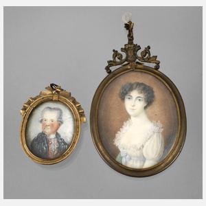 Zwei Miniaturportraits