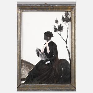 Paar Schattenrissmalereien