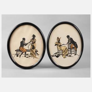 Paar Scherenschnitte