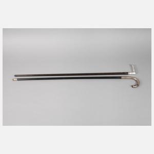 Zwei Spazierstöcke Silber