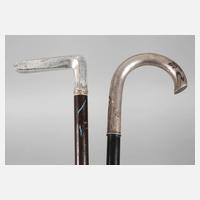 Zwei Spazierstöcke Silber111