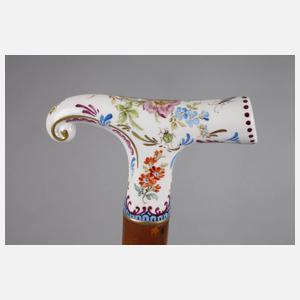 Spazierstock Porzellan