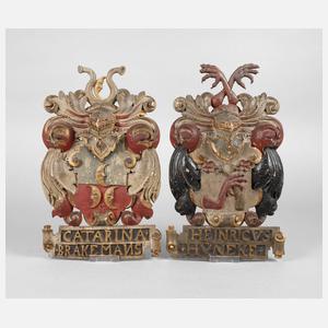 Zwei Wappentafeln