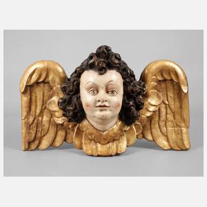 Geschnitztes Engelshaupt