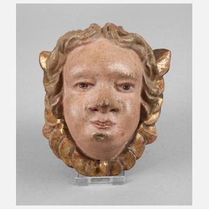 Geschnitzter Engelskopf