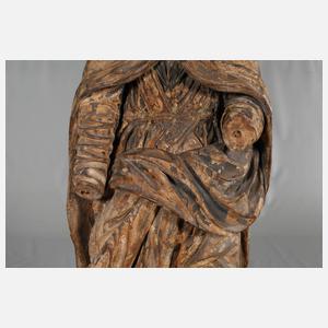Große geschnitzte Heiligenfigur