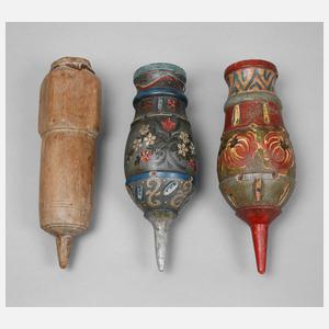 Drei Wetzsteinhalter