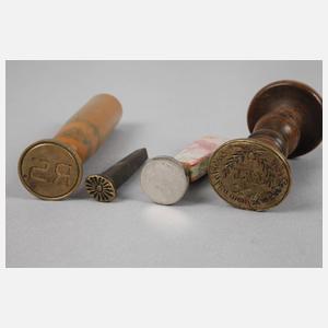 Sammlung Petschafte in Schmuckschatulle