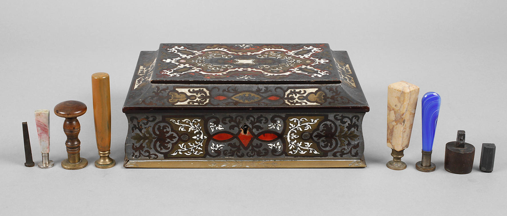 Sammlung Petschafte in Schmuckschatulle