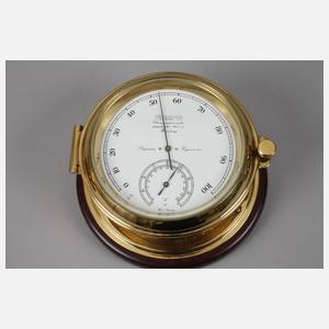 Schiffshygrometer, Barometer und Uhr