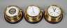 Schiffshygrometer, Barometer und Uhr