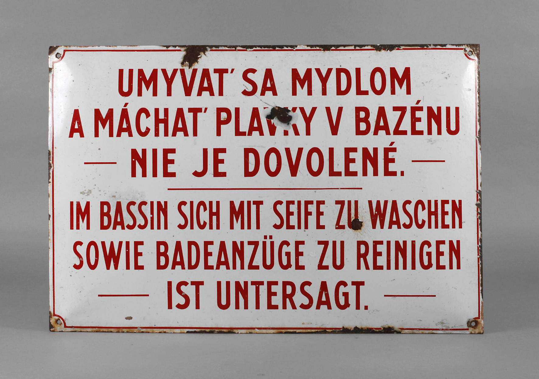 Emailschild Badeanstalt