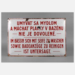 Emailschild Badeanstalt