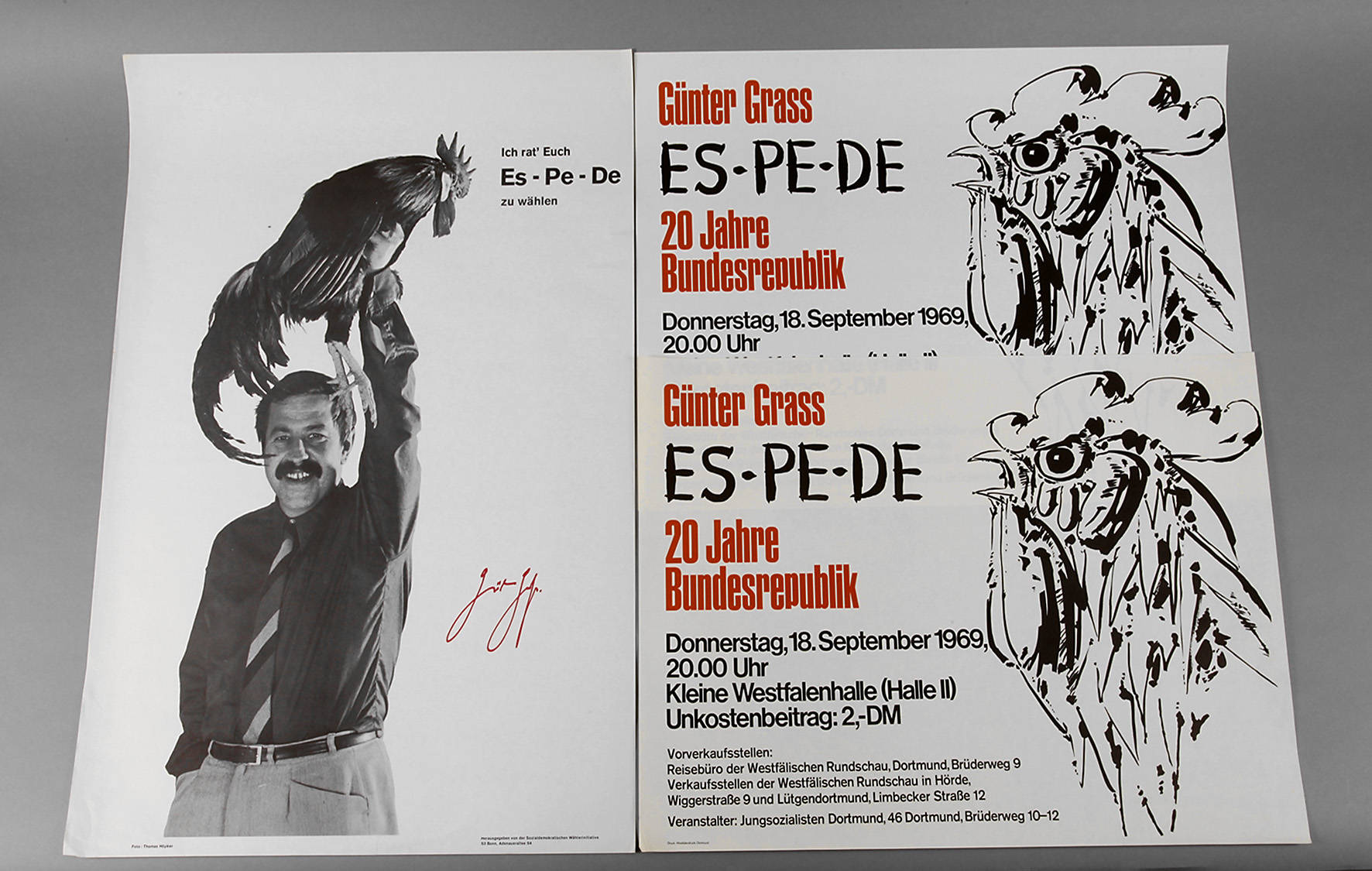 Günter Grass, drei Wahlplakate