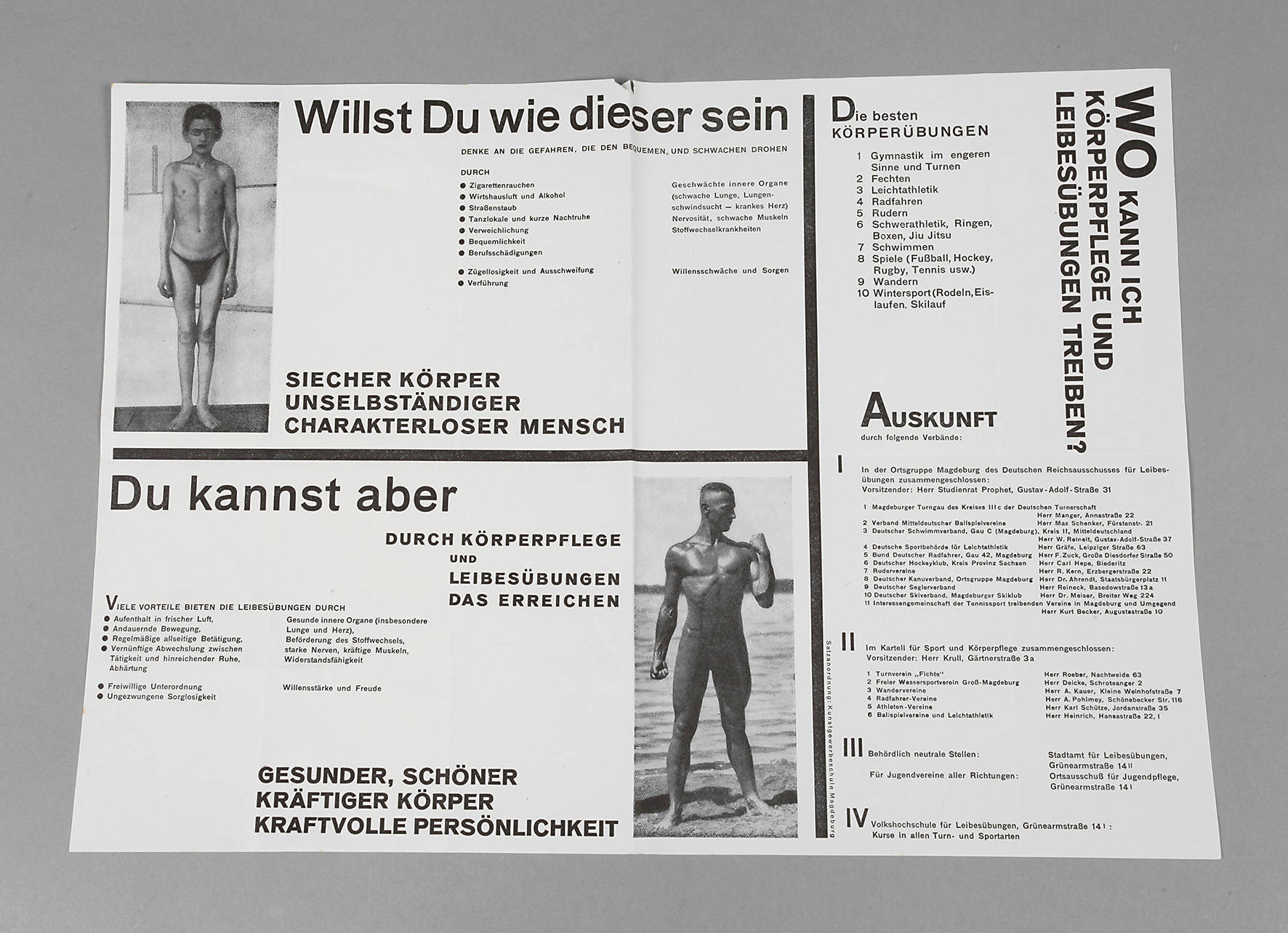 Johannes Molzahn, attr., Plakat Körperkultur