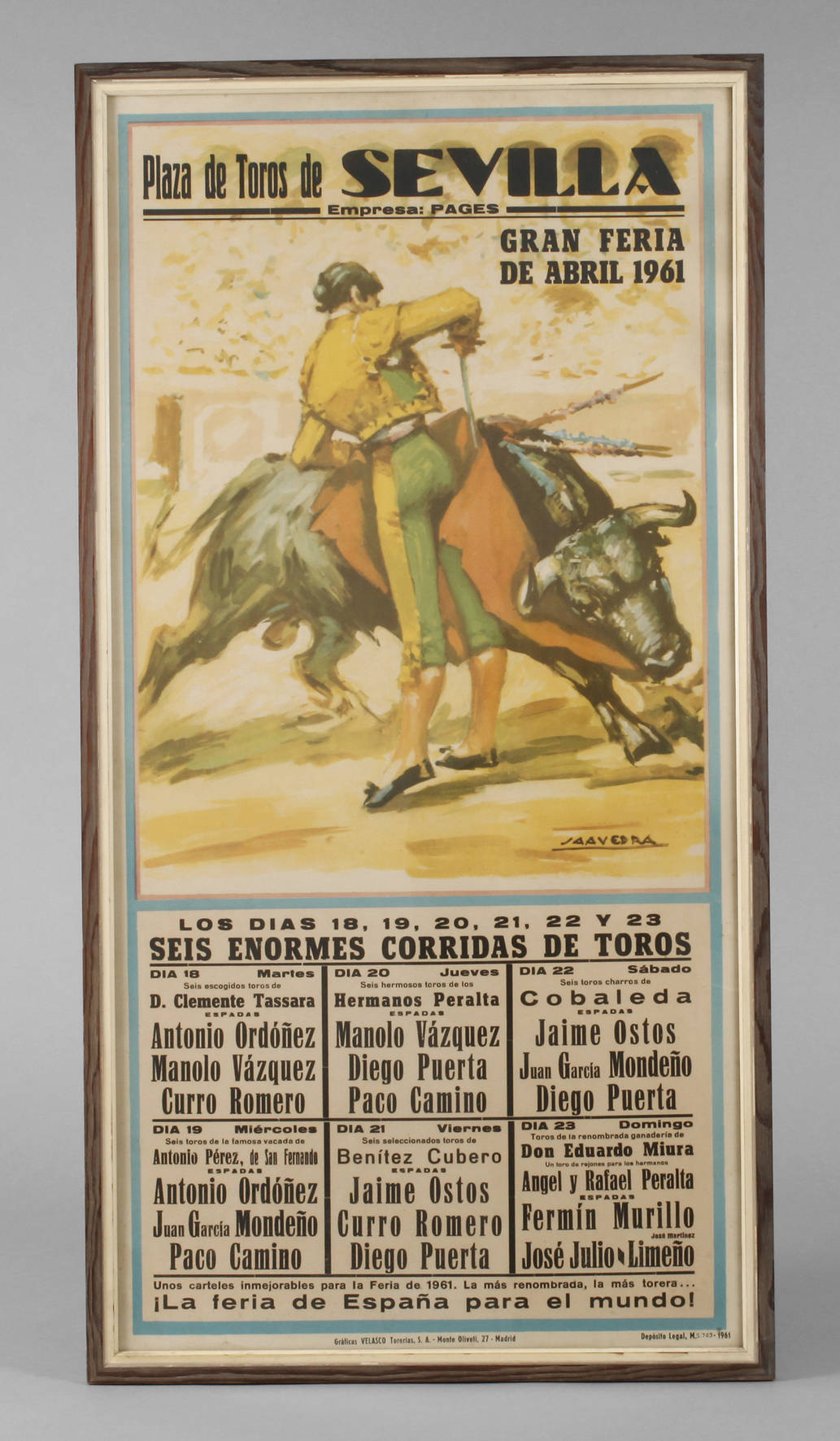 Plakat Stierkampf Sevilla