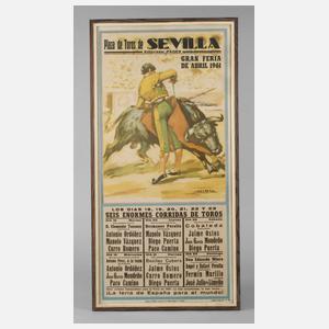 Plakat Stierkampf Sevilla