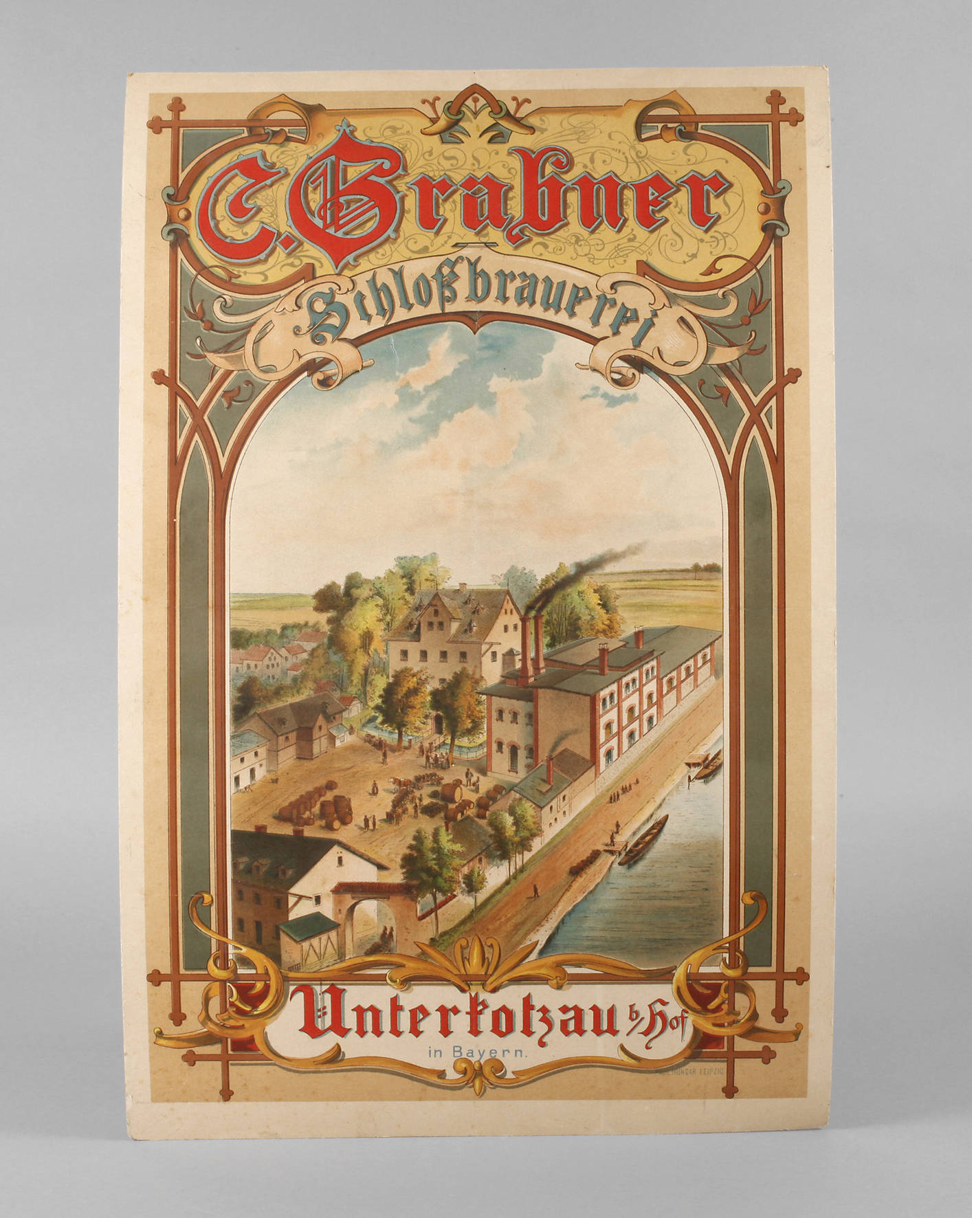 Werbeplakat Schlossbrauerei Grabner