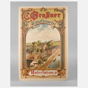 Werbeplakat Schlossbrauerei Grabner
