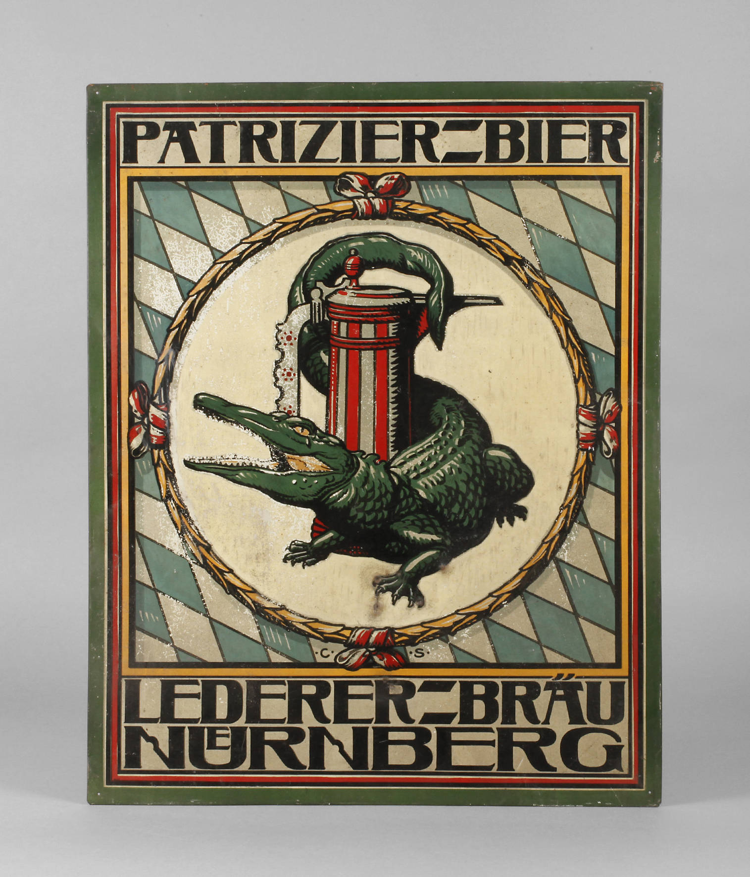 Werbeschild Lederer-Bräu