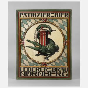 Werbeschild Lederer-Bräu