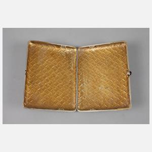 Silber massives Zigarettenetui Russland