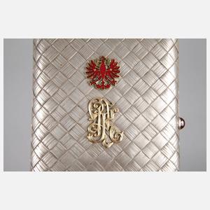 Silber massives Zigarettenetui Russland