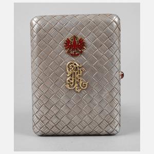 Silber massives Zigarettenetui Russland