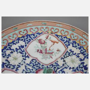 Wandteller Famille rose